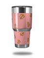 WraptorSkinz Skin Wrap compatible with RTIC 30oz ORIGINAL 2017 AND OLDER Tumblers Anchors Away Pink (TUMBLER NOT INCLUDED)