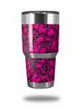 WraptorSkinz Skin Wrap compatible with RTIC 30oz ORIGINAL 2017 AND OLDER Tumblers Scattered Skulls Hot Pink (TUMBLER NOT INCLUDED)