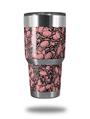 WraptorSkinz Skin Wrap compatible with RTIC 30oz ORIGINAL 2017 AND OLDER Tumblers Scattered Skulls Pink (TUMBLER NOT INCLUDED)