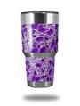 WraptorSkinz Skin Wrap compatible with RTIC 30oz ORIGINAL 2017 AND OLDER Tumblers Scattered Skulls Purple (TUMBLER NOT INCLUDED)