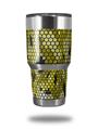 WraptorSkinz Skin Wrap compatible with RTIC 30oz ORIGINAL 2017 AND OLDER Tumblers HEX Mesh Camo 01 Yellow (TUMBLER NOT INCLUDED)
