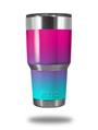 WraptorSkinz Skin Wrap compatible with RTIC 30oz ORIGINAL 2017 AND OLDER Tumblers Smooth Fades Neon Teal Hot Pink (TUMBLER NOT INCLUDED)