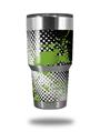 WraptorSkinz Skin Wrap compatible with RTIC 30oz ORIGINAL 2017 AND OLDER Tumblers Halftone Splatter Green White (TUMBLER NOT INCLUDED)
