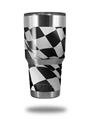 WraptorSkinz Skin Wrap compatible with RTIC 30oz ORIGINAL 2017 AND OLDER Tumblers Checkered Racing Flag (TUMBLER NOT INCLUDED)