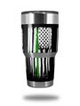 WraptorSkinz Skin Wrap compatible with RTIC 30oz ORIGINAL 2017 AND OLDER Tumblers RTIC 30oz Brushed USA American Flag Green Line (TUMBLER NOT INCLUDED)