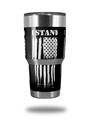 WraptorSkinz Skin Wrap compatible with RTIC 30oz ORIGINAL 2017 AND OLDER Tumblers RTIC 30oz Brushed USA American Flag I Stand (TUMBLER NOT INCLUDED)