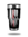 WraptorSkinz Skin Wrap compatible with RTIC 30oz ORIGINAL 2017 AND OLDER Tumblers RTIC 30oz Brushed USA American Flag Red Line (TUMBLER NOT INCLUDED)