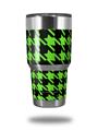 WraptorSkinz Skin Wrap compatible with RTIC 30oz ORIGINAL 2017 AND OLDER Tumblers Houndstooth Neon Lime Green on Black (TUMBLER NOT INCLUDED)