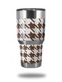 WraptorSkinz Skin Wrap compatible with RTIC 30oz ORIGINAL 2017 AND OLDER Tumblers Houndstooth Chocolate Brown (TUMBLER NOT INCLUDED)