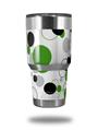 WraptorSkinz Skin Wrap compatible with RTIC 30oz ORIGINAL 2017 AND OLDER Tumblers Lots of Dots Green on White (TUMBLER NOT INCLUDED)