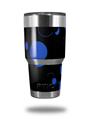 WraptorSkinz Skin Wrap compatible with RTIC 30oz ORIGINAL 2017 AND OLDER Tumblers Lots of Dots Blue on Black (TUMBLER NOT INCLUDED)