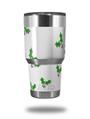 WraptorSkinz Skin Wrap compatible with RTIC 30oz ORIGINAL 2017 AND OLDER Tumblers Christmas Holly Leaves on White (TUMBLER NOT INCLUDED)