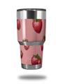 WraptorSkinz Skin Wrap compatible with RTIC 30oz ORIGINAL 2017 AND OLDER Tumblers Strawberries on Pink (TUMBLER NOT INCLUDED)