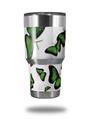 WraptorSkinz Skin Wrap compatible with RTIC 30oz ORIGINAL 2017 AND OLDER Tumblers Butterflies Green (TUMBLER NOT INCLUDED)