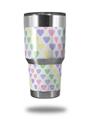WraptorSkinz Skin Wrap compatible with RTIC 30oz ORIGINAL 2017 AND OLDER Tumblers Pastel Hearts on White (TUMBLER NOT INCLUDED)