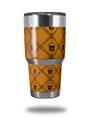 WraptorSkinz Skin Wrap compatible with RTIC 30oz ORIGINAL 2017 AND OLDER Tumblers Halloween Skull and Bones (TUMBLER NOT INCLUDED)