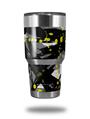 WraptorSkinz Skin Wrap compatible with RTIC 30oz ORIGINAL 2017 AND OLDER Tumblers Abstract 02 Yellow (TUMBLER NOT INCLUDED)