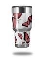 WraptorSkinz Skin Wrap compatible with RTIC 30oz ORIGINAL 2017 AND OLDER Tumblers Butterflies Pink (TUMBLER NOT INCLUDED)