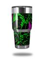 WraptorSkinz Skin Wrap compatible with RTIC 30oz ORIGINAL 2017 AND OLDER Tumblers Twisted Garden Green and Hot Pink (TUMBLER NOT INCLUDED)