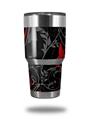 WraptorSkinz Skin Wrap compatible with RTIC 30oz ORIGINAL 2017 AND OLDER Tumblers Twisted Garden Gray and Red (TUMBLER NOT INCLUDED)
