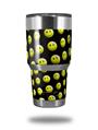 WraptorSkinz Skin Wrap compatible with RTIC 30oz ORIGINAL 2017 AND OLDER Tumblers Smileys on Black (TUMBLER NOT INCLUDED)